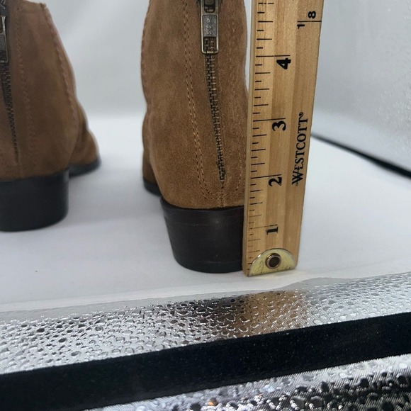 Journee Signature Boots Womens 6 1/2 Cognac Brown Leather Slouch Bree Ankle NEW - Picture 9 of 11